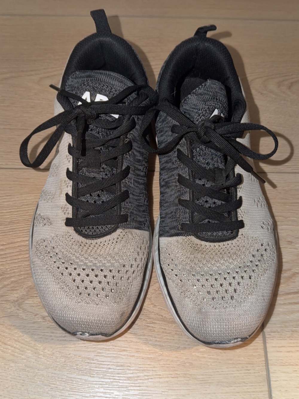 APL Women's Knit Sneakers in Black and Cream